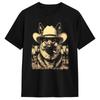 Gerunisex Shepherd Western Graphic Cowboy Dog Smoking T Shirt Summer Classic Tshirts 100 Cotton Popular Tshirt Unisex Pattern Tops