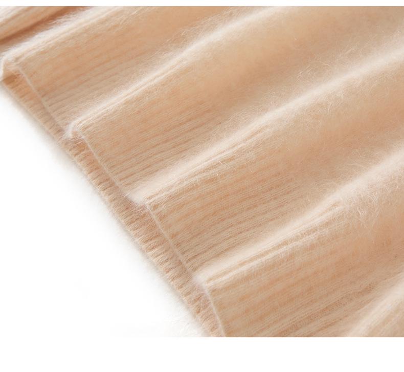 Women's Cashmere Long Sleeve Round Neck Sweater - Solid Candy Colors for Autumn/Winter