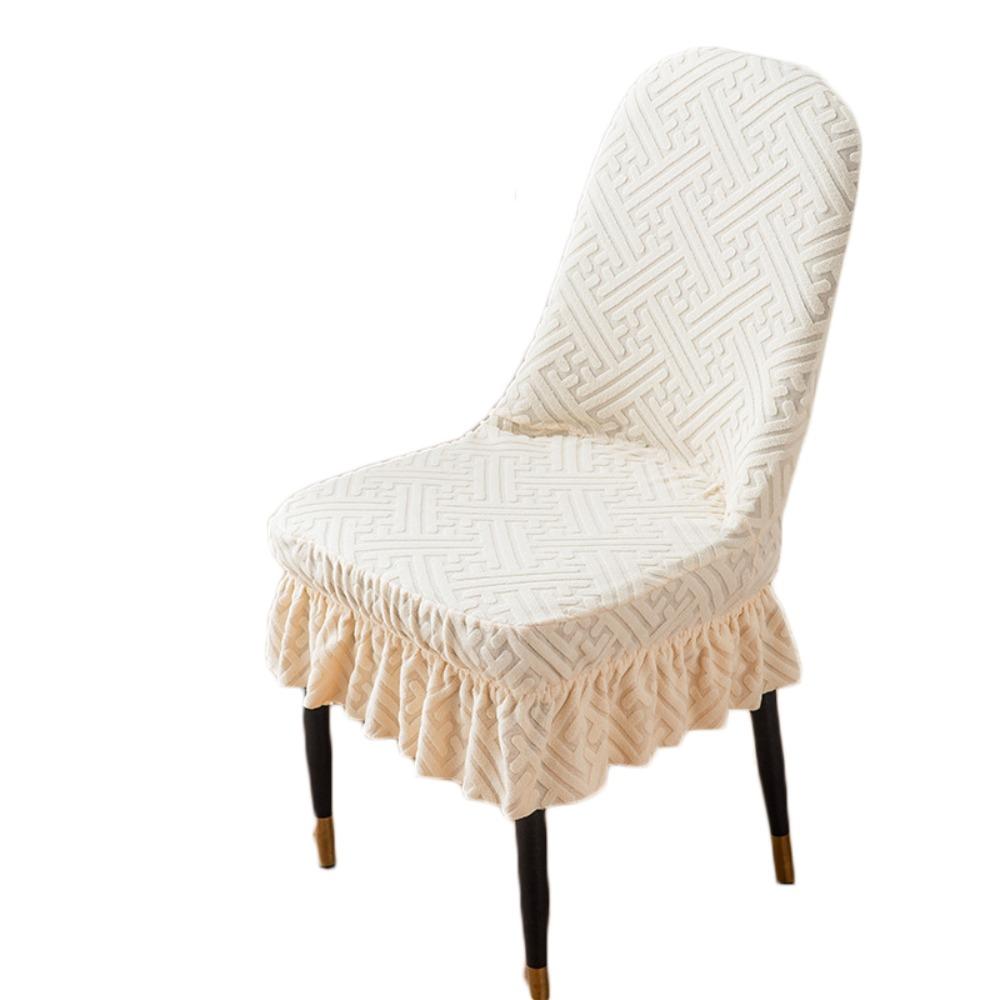 Dustproof Curved Seat Cover Soft Chair Protective Case Jacquard Arc Chair Cover  Household