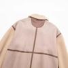 Women's Clothing Popular Color Matching Locomotive Style Fur Integrated Jacket