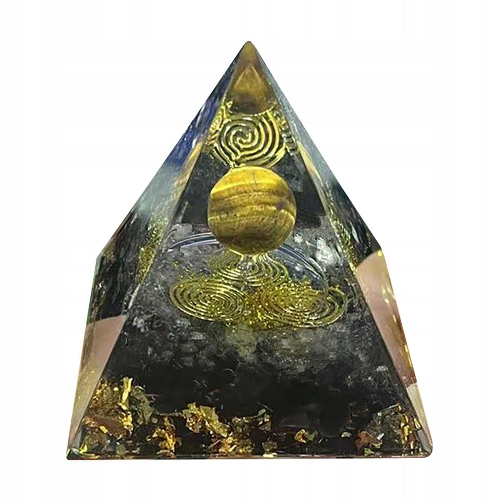 Pyramid Orgonite + Led Lamp Base 5Cm Crystal Stones Amulet 5Cm Hx05