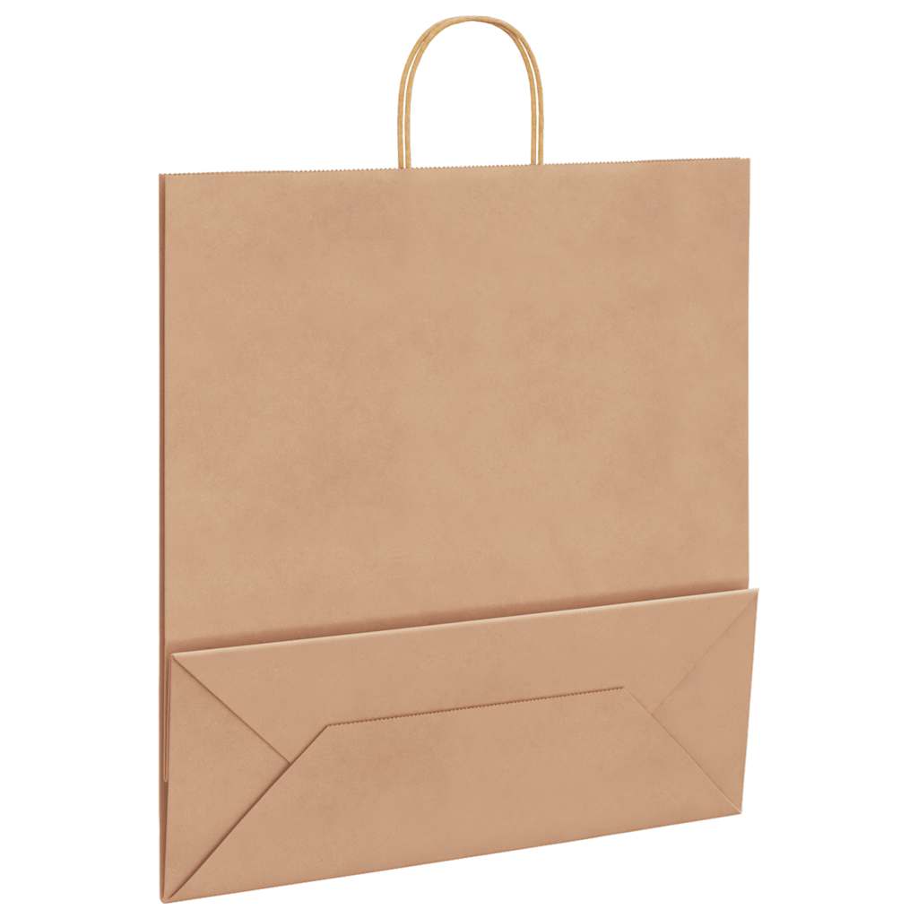 Paper Shopping Bags 250 pcs with Handles Brown 45 x 17 x 48 cm