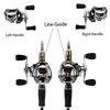 Casting Fishing Combo 2.1M/2.4M Carbon 4Tips Carbon Fishing Rod with Baitcasting Reel Travel Fishing