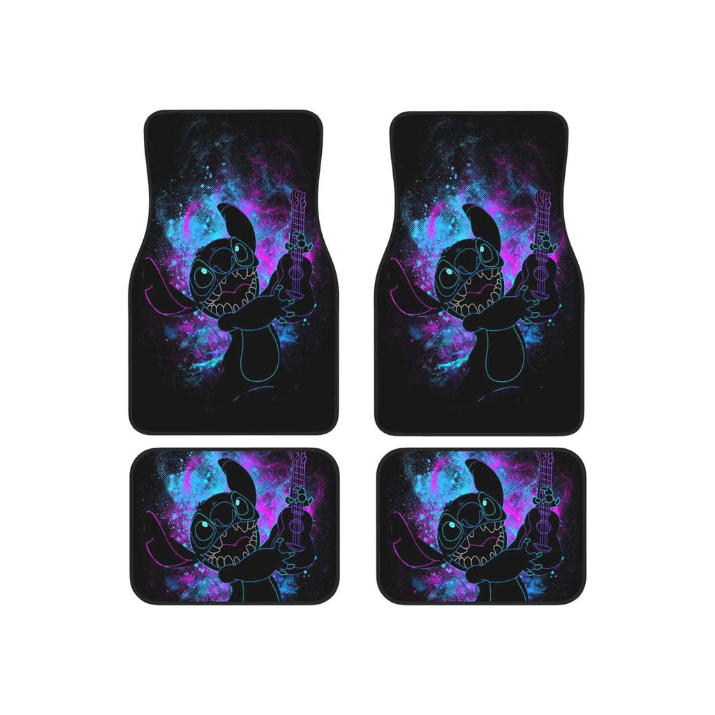 Car Carpet Mat Set Of 4, Anime Automotive Accessories Interior All Weather Floor Mats Decor With Non  Black   Backing