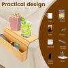 Bamboo Sofa Arm Tray Foldable Couch Cup Holder Anti-Slip for Drinks Snacks Remote Control Magazine Organizer