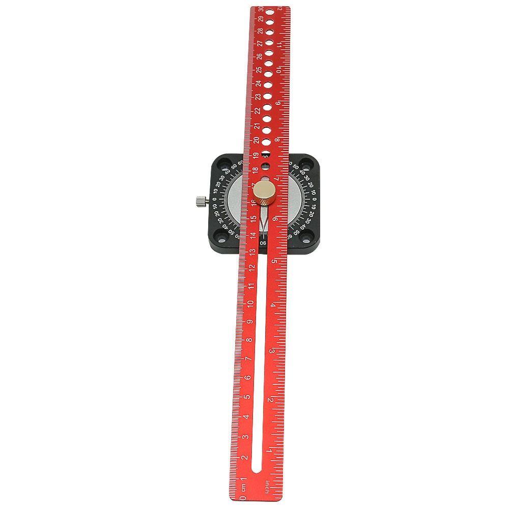 Aluminum Compass Angle Scoring Ruler T-type DIY Measuring Tools Woodworking Scriber Graffiti