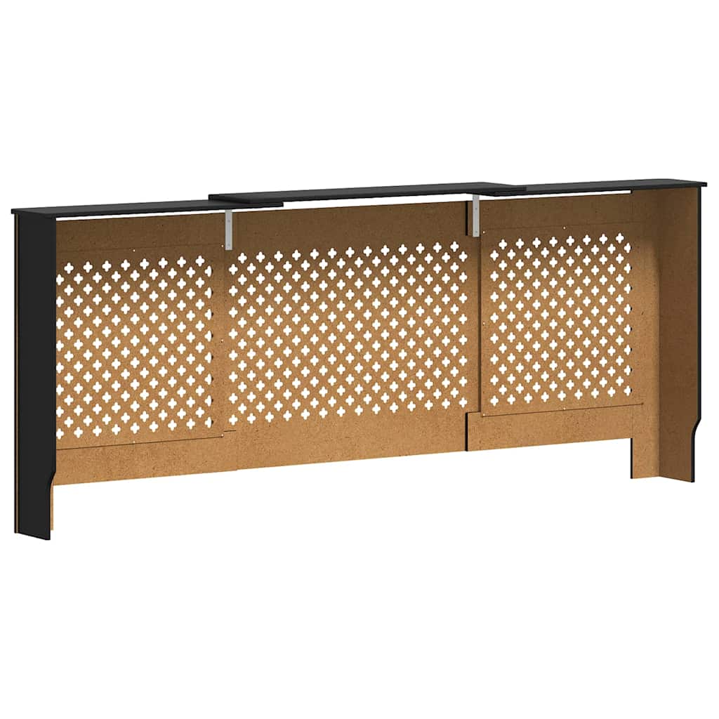 vidaXL MDF Radiator Cover Black 205 Cm