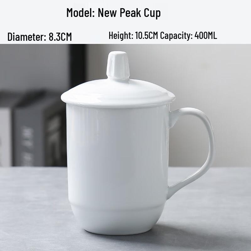 MOLUONA Gold-Rim Ceramic Mug with Lid - 6 Pcs Set