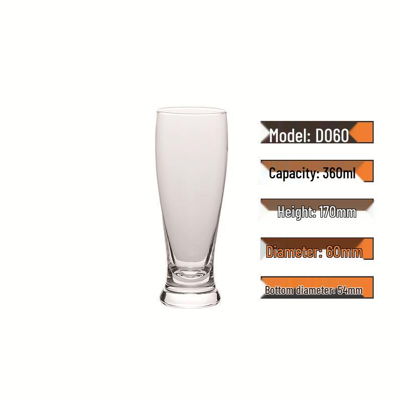 Custom Short Round Trophy Glass - White Homebrew Beer and Juice Glass, Large Capacity with Thick Bottom