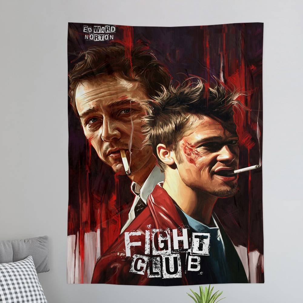 Comedy Drama Fight Club Cartoon Tapestry Wall Hanging Decoration Household Home Decor