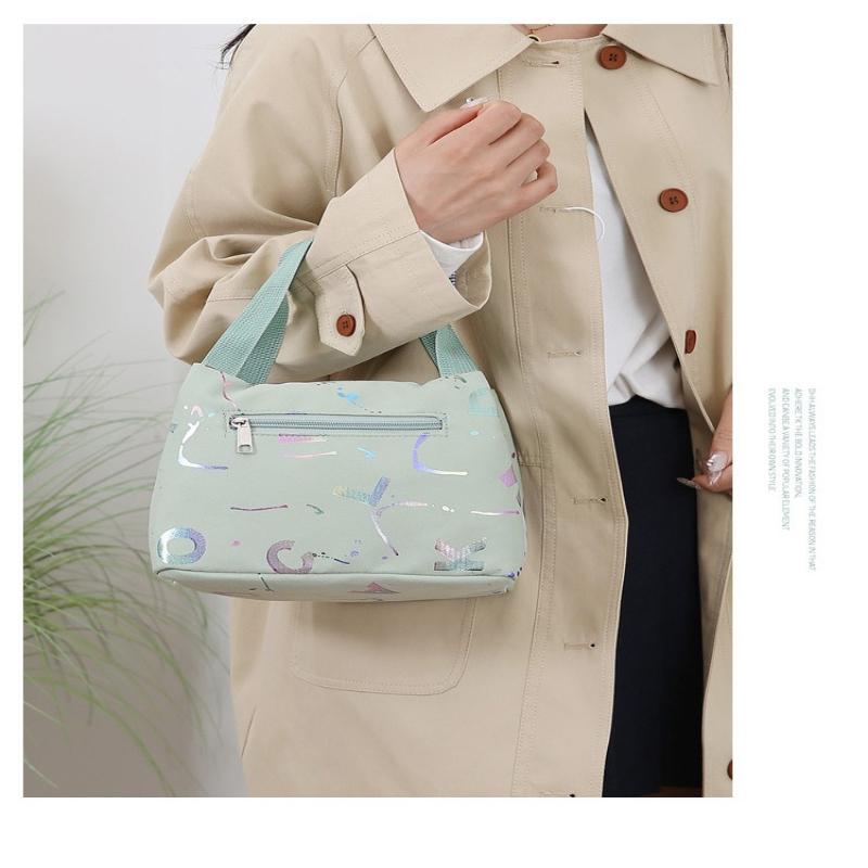 1Pc Trend Printing Women's Handbag, Commuting To Work, Large-capacity Storage, Bento Bag, Portable Small Mommy Bag When Going Out