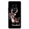 Phone Case For Honor Magic8 5G Soft TPU Black Silicone Cover For Honor Magic 8 2025 Case Coque Cartoon Flowers Protective Funda