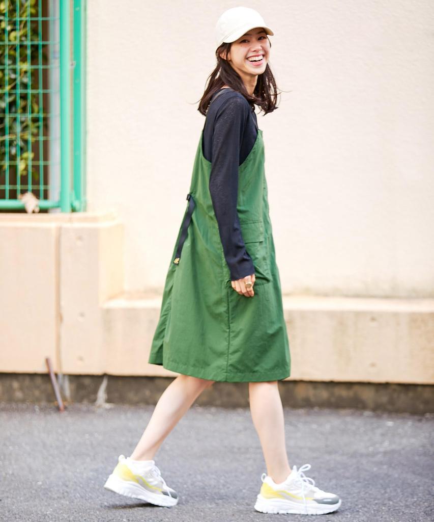 [BIS] GRAMICCI/Gramicci Custom-Made Durable Nylon Jumper Skirt [Washable and Water-Repellent] Women's BVE73010 Khaki (36) F