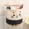 Niedliche Katze Baumwolle Leinen Aufbewahrungstasche Kleinkram Organizer Hängertasche Tür Wand Schrank Hängende Tasche