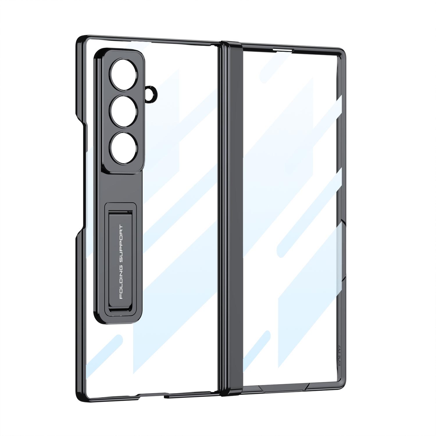 

Прозрачный чехол с магнитной петлей и покрытием для Samsung Galaxy Z Fold 7, защитное стекло для переднего экрана, чехол-подставка для Galaxy Z Fold7 Galaxy Z Fold7 чёрный