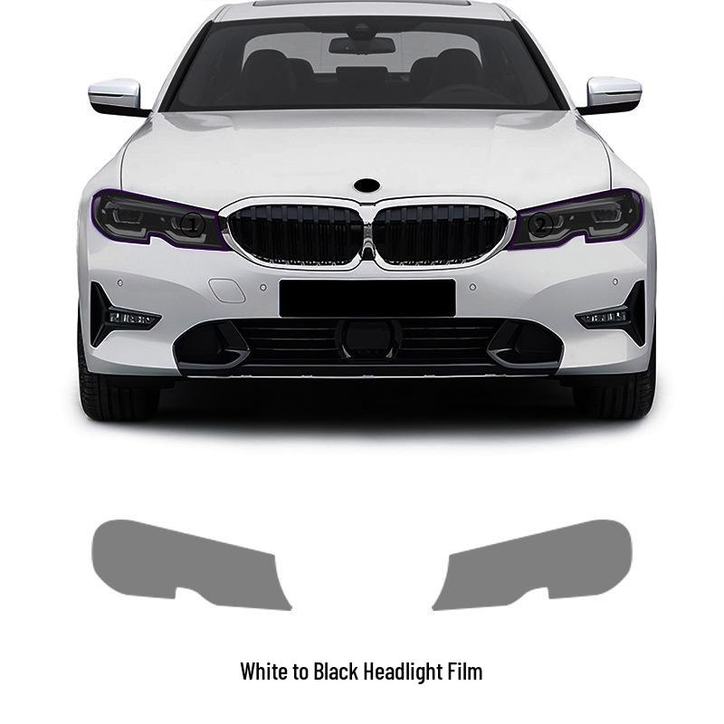 Exclusive BMW 3 Series TPU Color-Changing Protective Film: Transparent, Shifts from White to Purple to Black