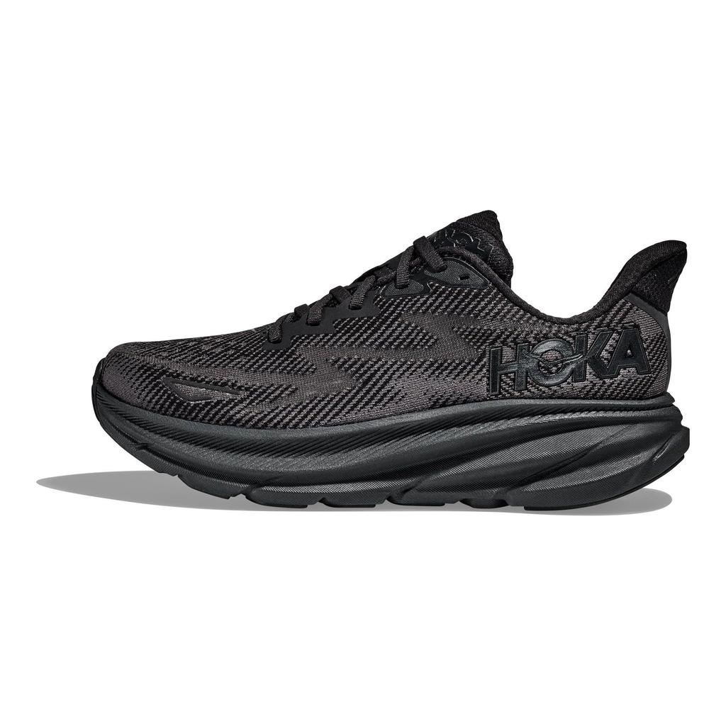 HOKA One One Clifton 9 Wide Tlumicí technologie Rebound Látkové Nízké Top Trénink na maraton Běžecké boty Dámské tenisky Černá 1132211-BBLC
