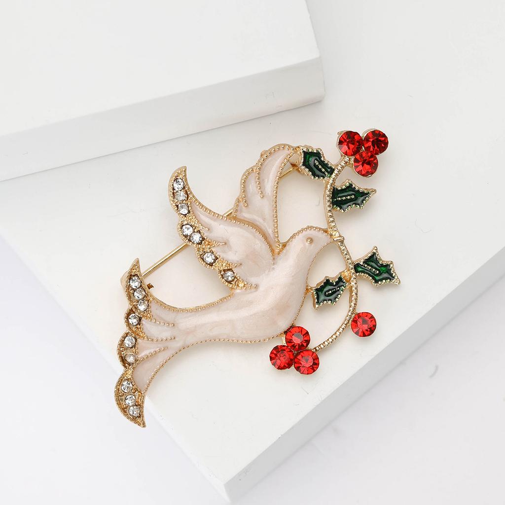 Cute Enamel Flower Pigeon Brooch Niche Women'S Suit Cardigan Corsage Jewelry Pin