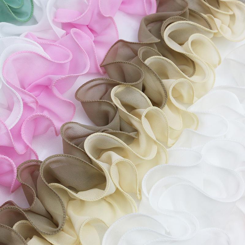 (1 Yard/pcs) 11cm Double-Layer Pearl Chiffon Splicing Color Lace Handmade Sewing DIY Clothing & Craft Accessories