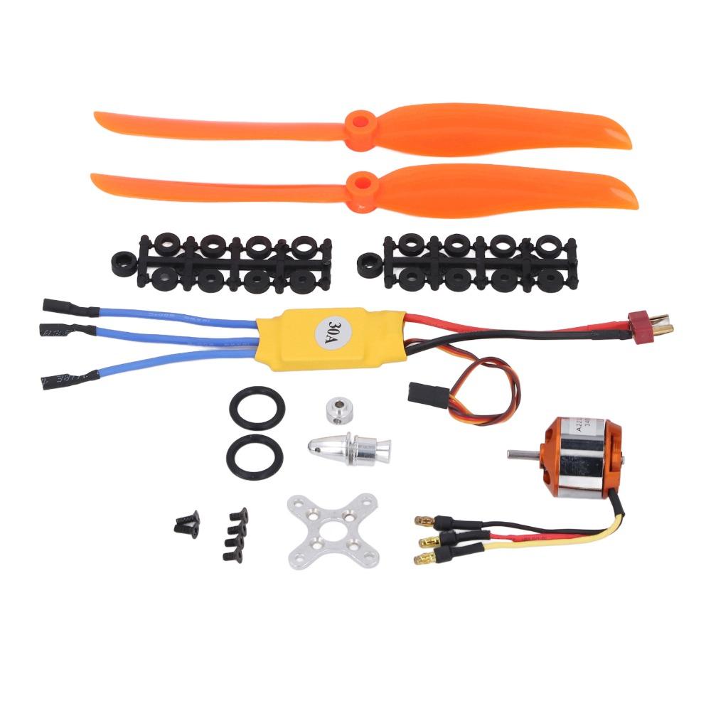 1400KV Brushless Motor 5V 2A BEC Propeller Set Durable RC Motor Kit For RC Airplane