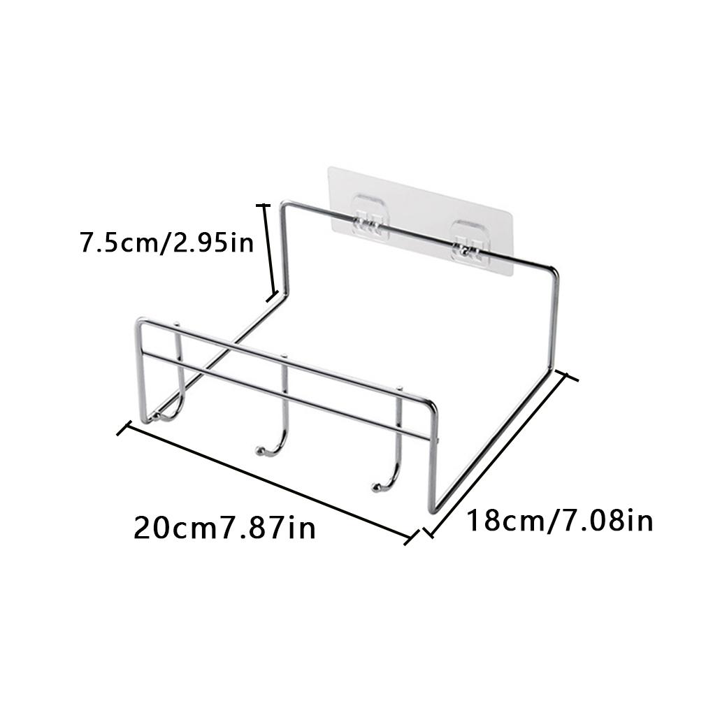 No Punching Face Basin Rack Wall Hanging Toilet Hook Shelf Multi-functional Bathroom Stand Folding Style