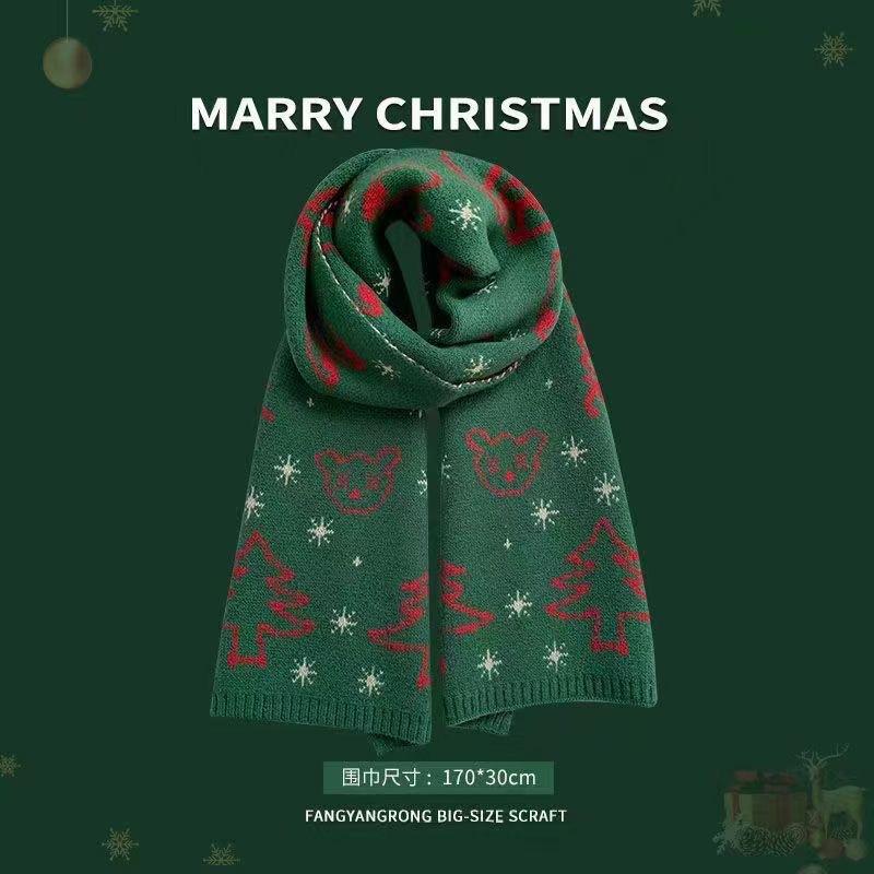 

New red Christmas gift imitation cashmere scarf women s winter shawl trendy versatile scarf fashionable versatile