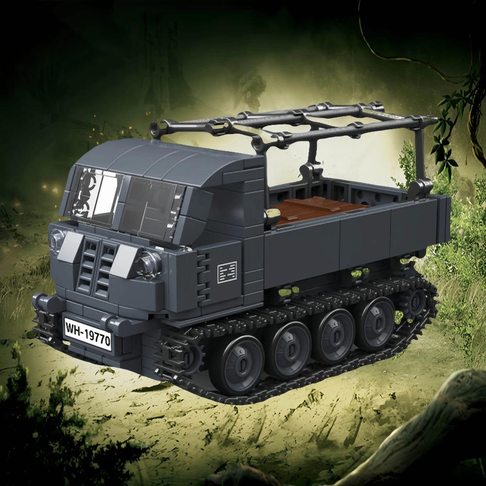 Carro armato leggero tedesco della Seconda Guerra Mondiale PZ.KPFW.38(T)Mattoncini da Costruzione Carro Armato Serie Militare WW2 Set Modello Mattoncini Giocattoli per Bambini Regali