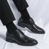 Large Size New Casual Leather Shoes Fashion Men's Business Dress Shoes British Style Men's Shoes Wedding Shoes Dinner Shoes