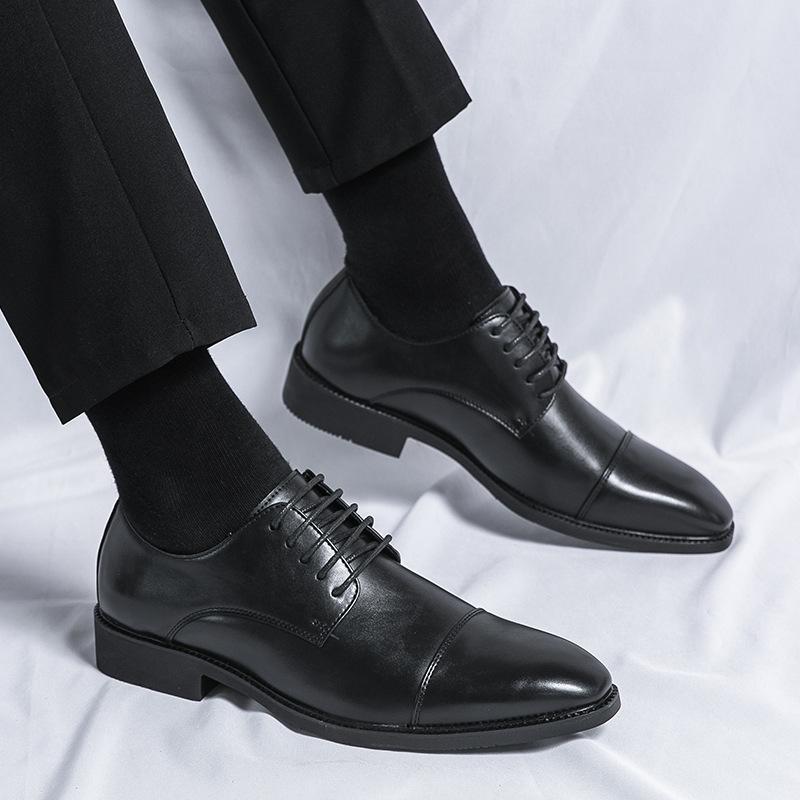 Large Size New Casual Leather Shoes Fashion Men's Business Dress Shoes British Style Men's Shoes Wedding Shoes Dinner Shoes
