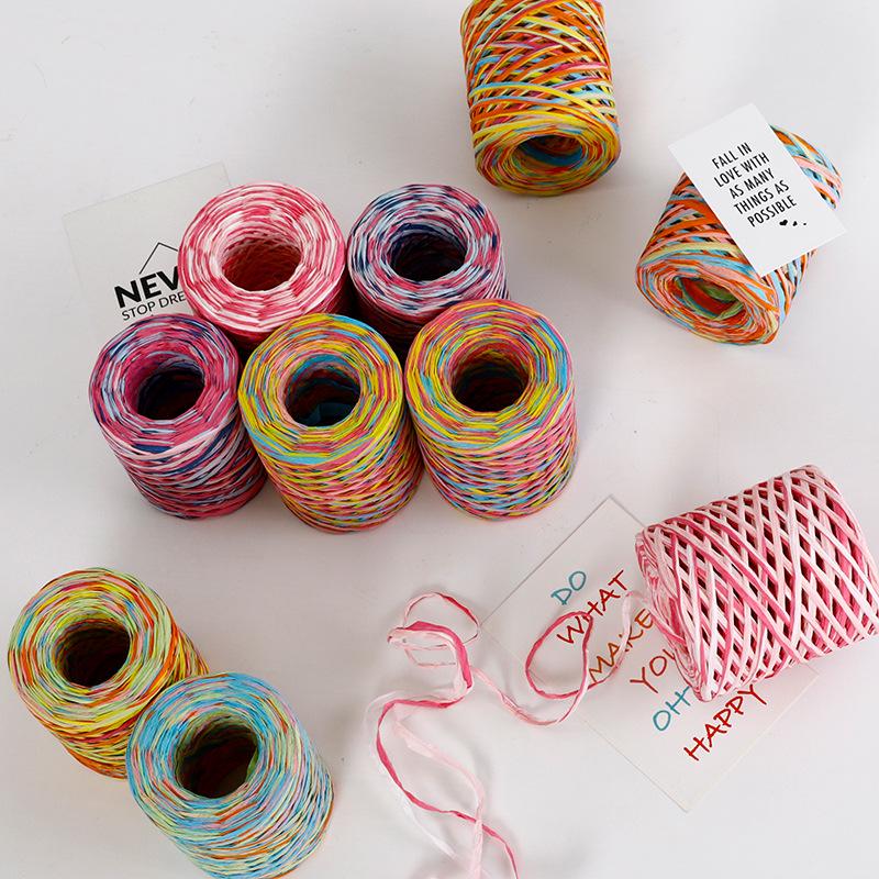 Colored Raffia Rope Binding Strap for Bouquets and Gift Bows