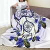 Blue Dreamcatcher With Feathers Blankets Flannel Sofa Throw Blanket Warm Throw Blankets For Home Bedroom Throws Bedspread Quilt