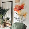 Watercolor Flower Wall Sticker Large Blossom Decor Self-Adhesive for Bedroom Living Room Wall Decoration