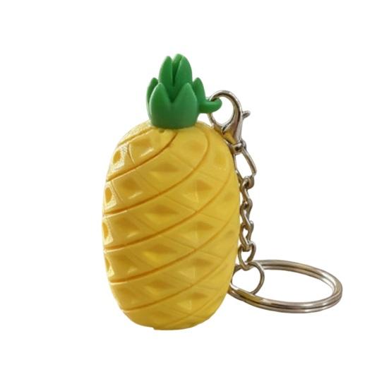 3D Printed Pineapple Keychain Fruit Shaped Keyring Pendant