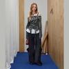 unifree American College Style Irregular Hem Long-Sleeve Shirt