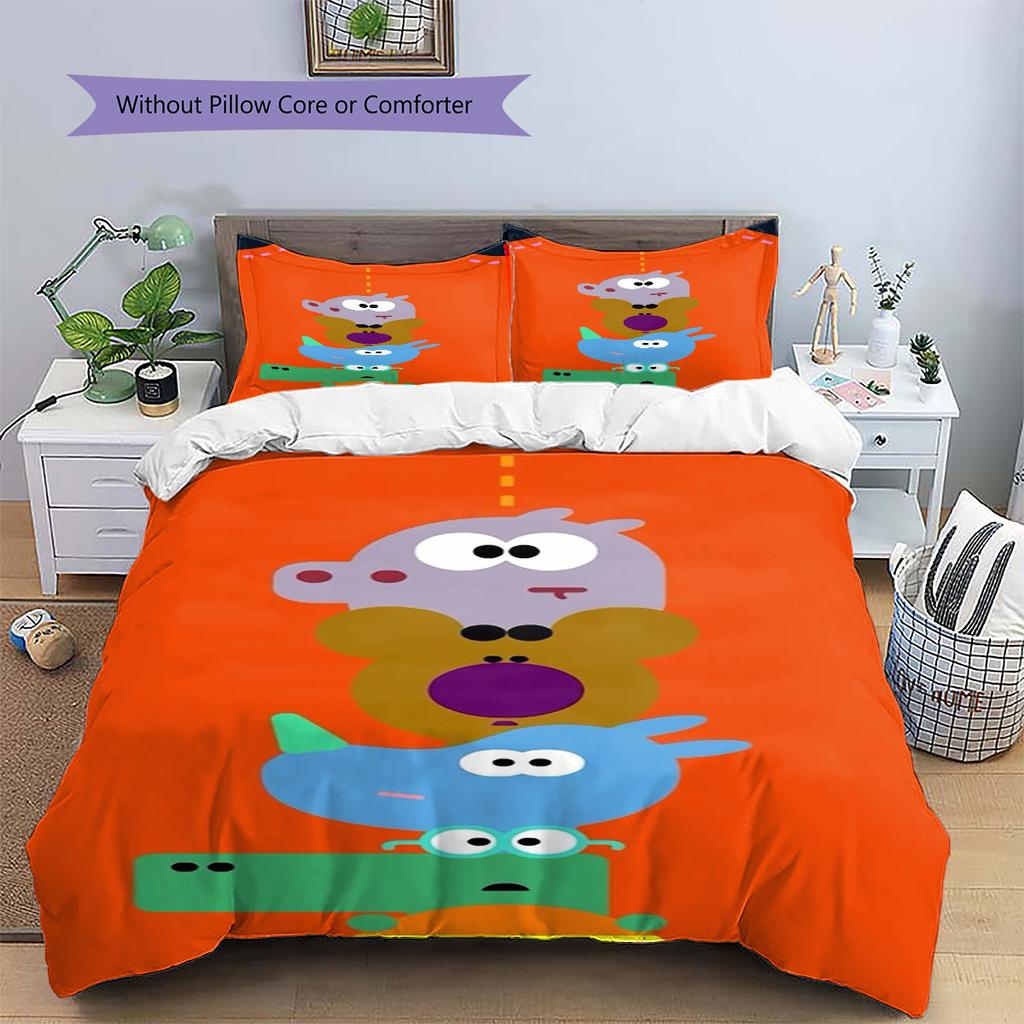 Hey Duggee Muster Bettwäsche, Steppbett Set Bettbezug Kissenbezug Zuhause Geburtstagsgeschenk (1 Bettbezug + 2 Kissenbezüge, ohne Füllung)