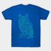 Unisex Fashion TShirt Blue Owl Print TShirt Plus Size S-5XL T-Shirt 100%Cotton Tops O Neck Short Sleeve Tees