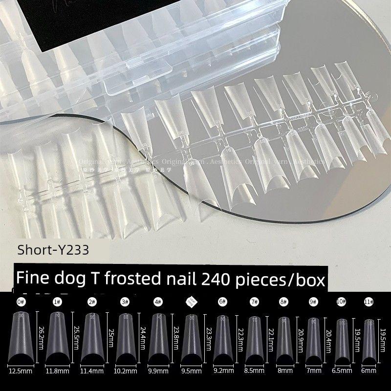 

Fine Dog Traceless Carving Grinding Special Nail Stickers YG233-Fine Dog T Frosted Nail-Short
