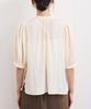 Bis Balloon Sleeve Beige Women's 2-Way Blouse,