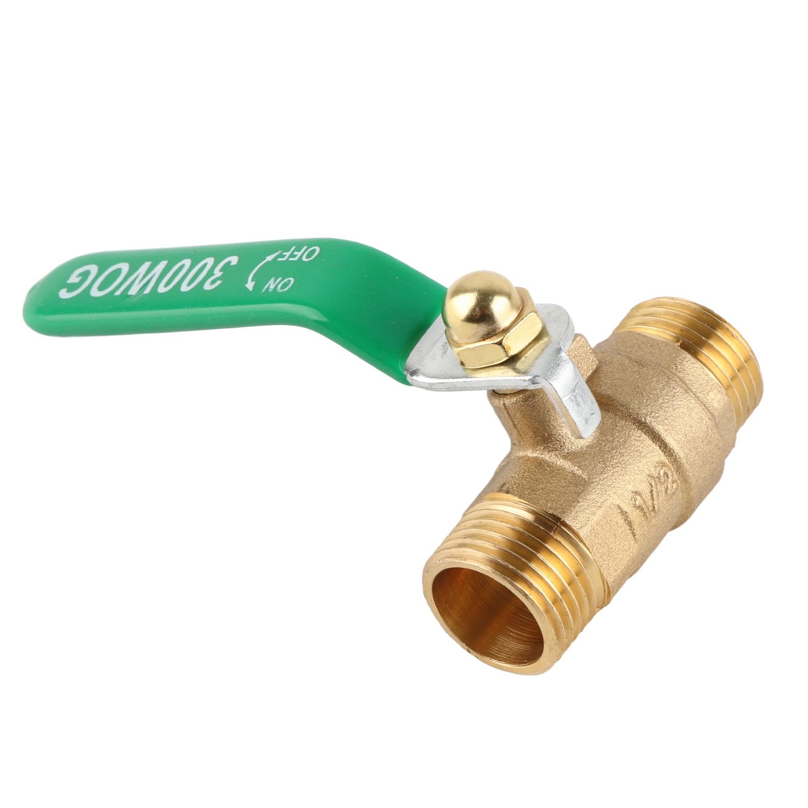 Painter Men's To Thread Brass Pipe Ball Valve Two Way Mini Ball Valve Shut Off Valve (G1 2 )