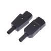 16A 250V Schwarz Iec Gerader Kabelstecker C13 C14 Buchse Stecker Wiederanschließbarer Stromstecker 3-polige AC-Buchse