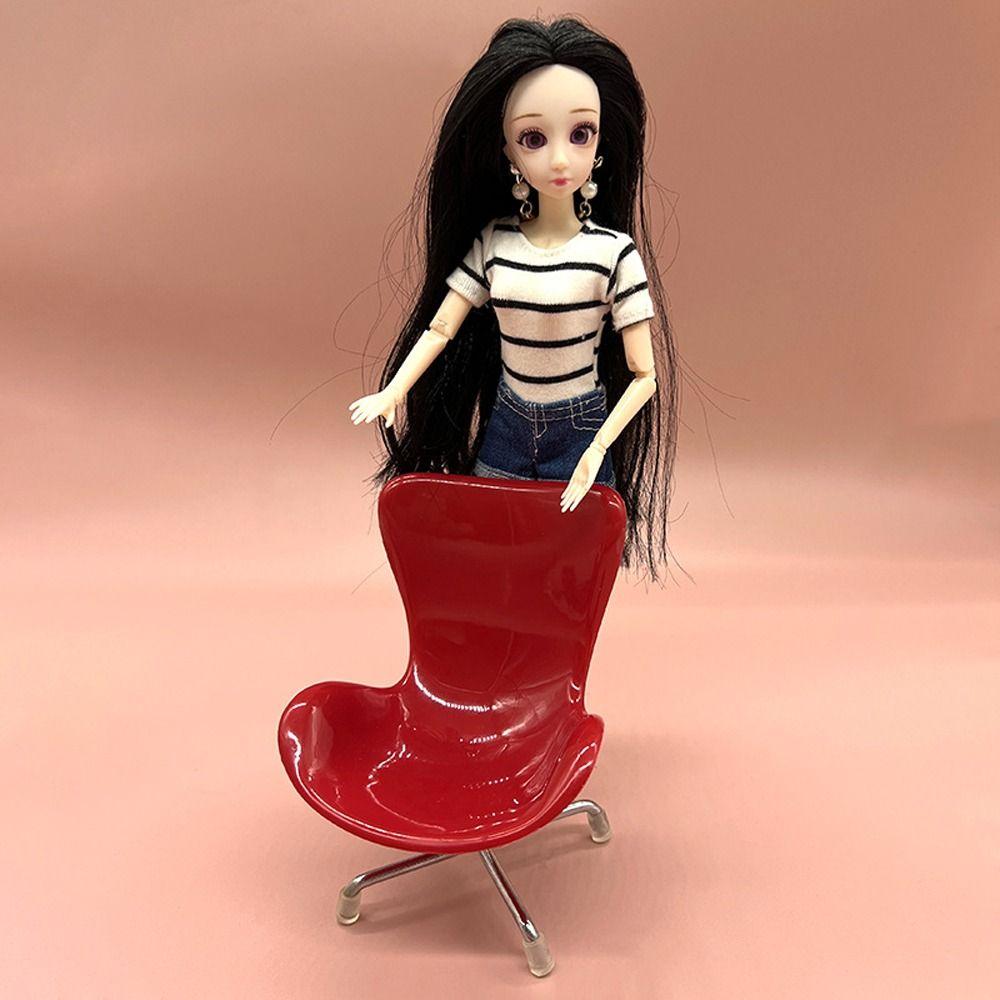 Simulation Mini Chair Miniature Furniture Plastic Egg Chair Dollhouse Chairs  Playing House