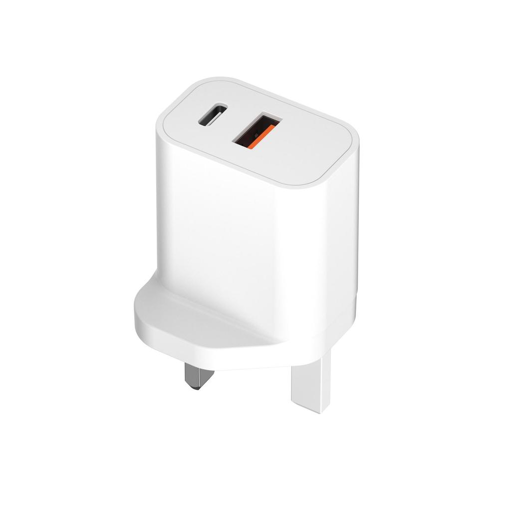 PD20W Dual Port Fast Charger: PD+QC3.0, 20W Rapid Charging, US/EU Spec Compatible Mobile Phone Charger