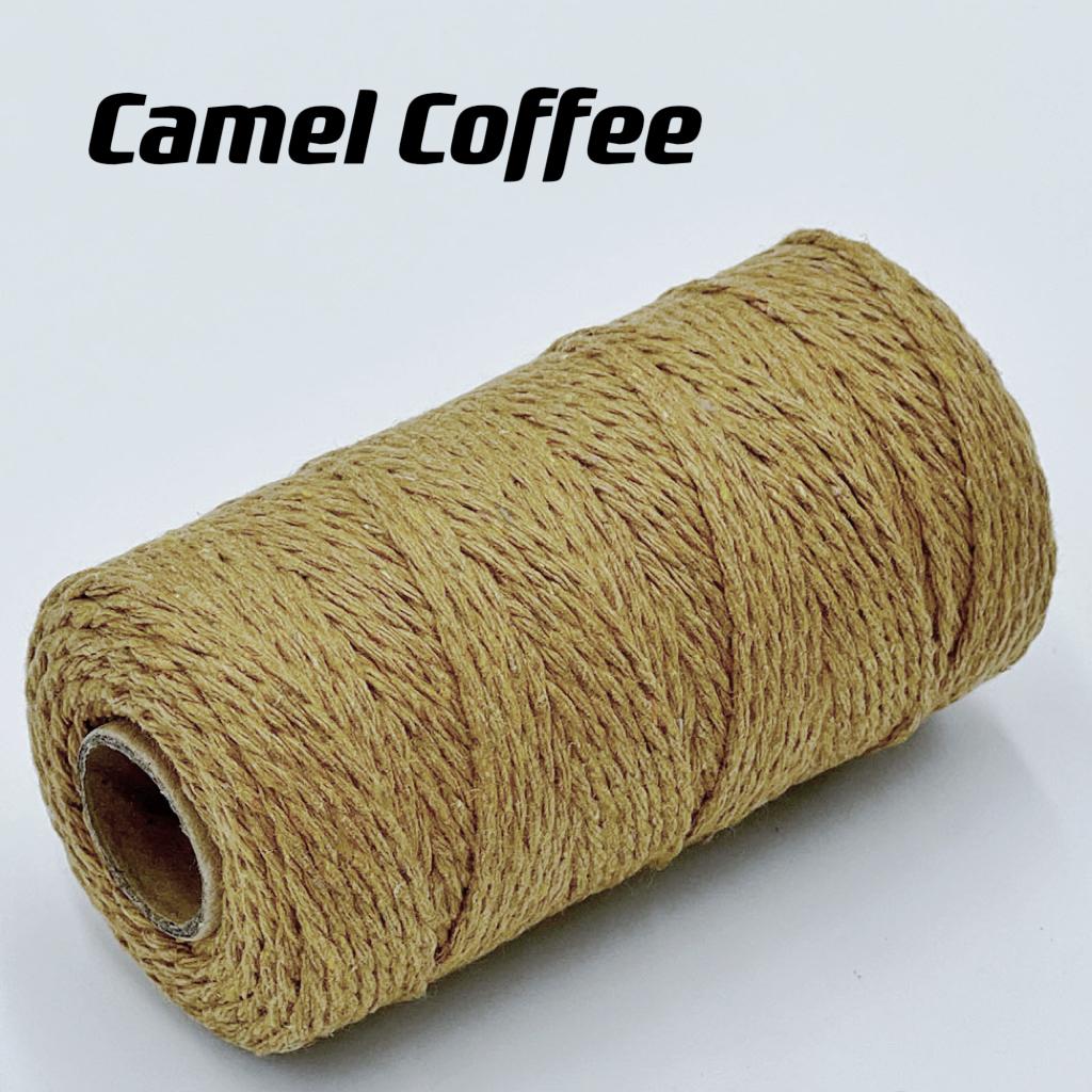 2mm 100m Macrame Cotton Rope Twisted Jute Colored Cotton Two-Color Rope Process For Wall-Mounted Gift Packaging DIY Wedding Deco