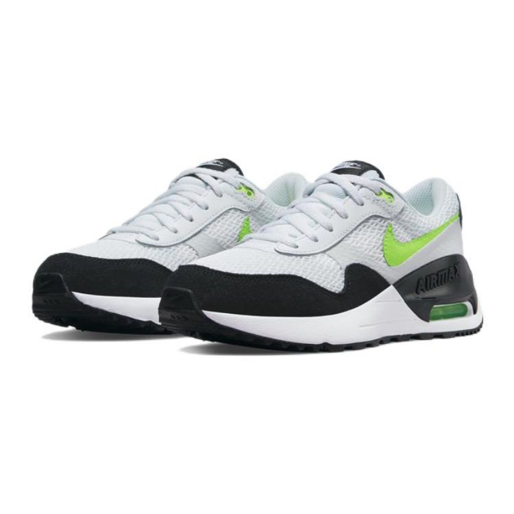 Nike Air Max SYSTM GS White Volt Kids Sneakers Pure-Platinum Black DQ0284-100