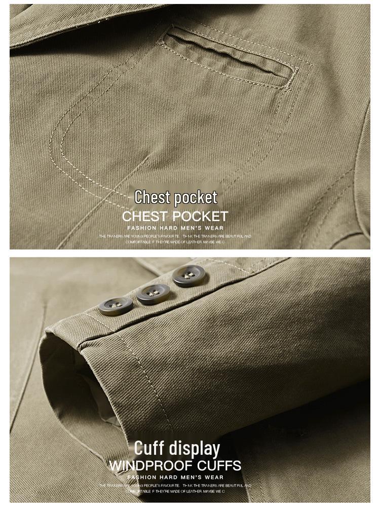 Men's Plus Size Autumn Cotton Outdoor Business Casual Jacket