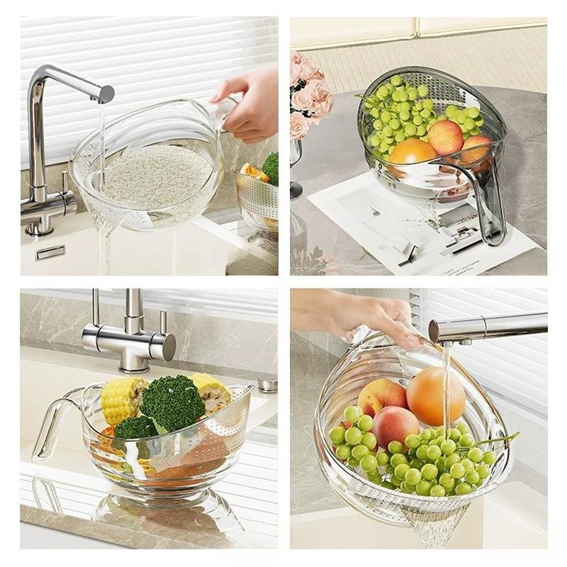 Kitchen Rice-washing Wonder: Rice-washing Sieve, Rice-washing Basin, Draining Basket, Multi-functional Vegetable and Fruit Washing Basin