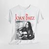 Herren- und Damen-T-Shirts Vtg Joan Baez Musikstar Baumwolle Weiß Vollgröße Unisex