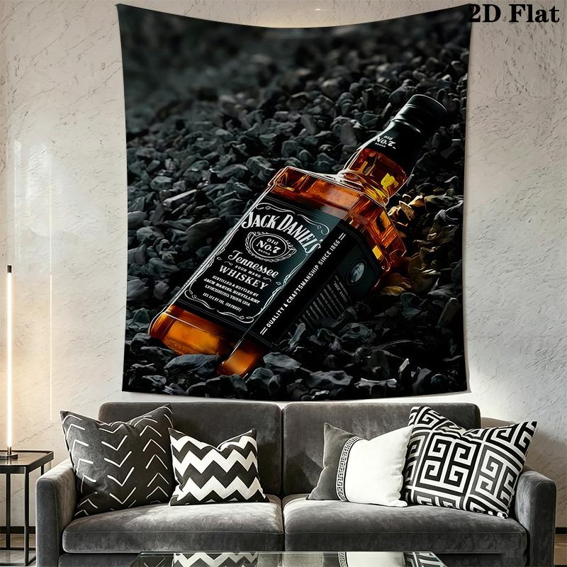 Jack Daniel'S Tennessee Whiskey Wandteppich Mode Druck Hintergrundtuch Wandverkleidung Dekoration Ferienwohnung Weiche Dekoration Wandteppich Hintergrundtuch