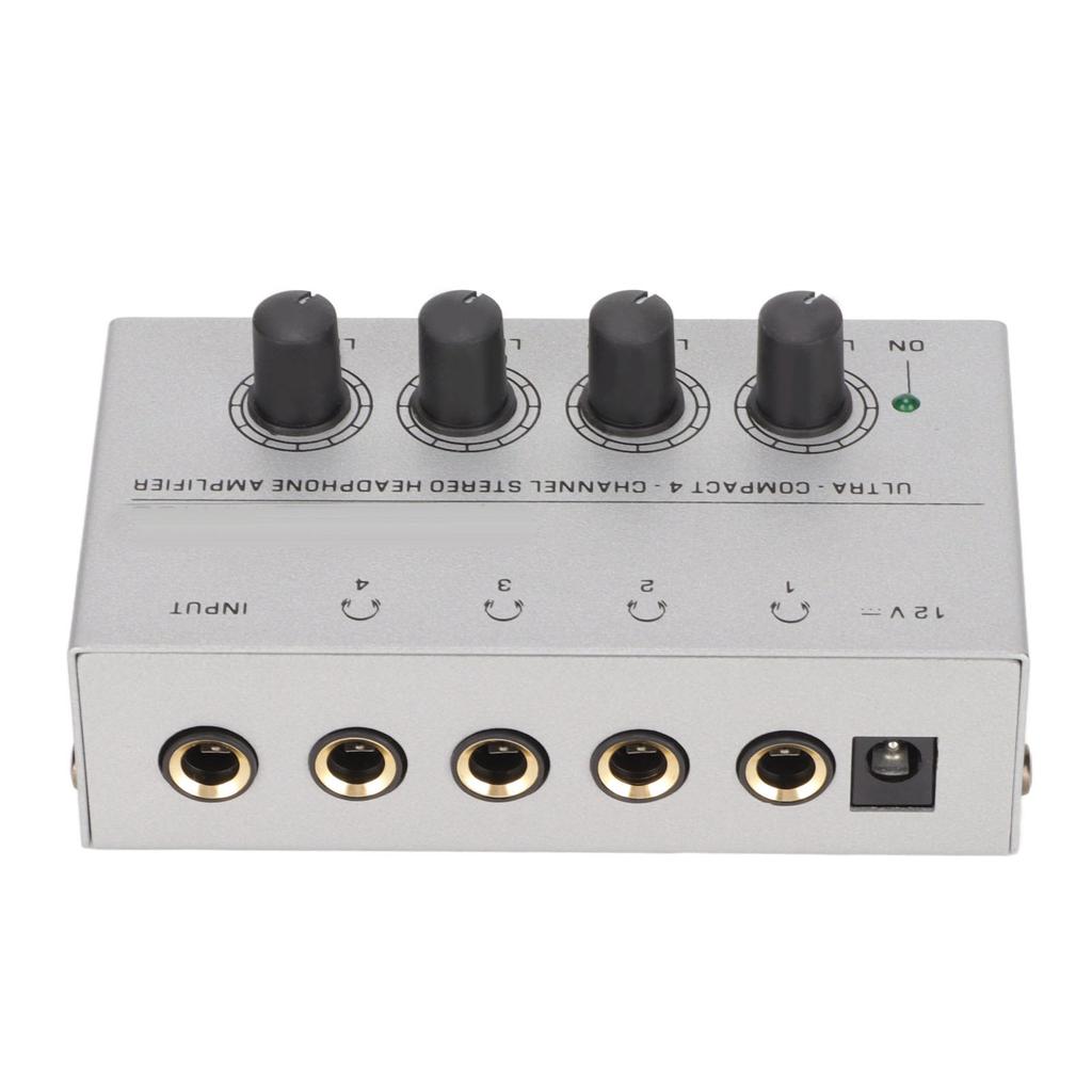 HA400 Ultra Low Noise Headphone Amplifier Ultra Compact 4 Channel Stereo Headphone Amplifier 100‑240V EU Plug