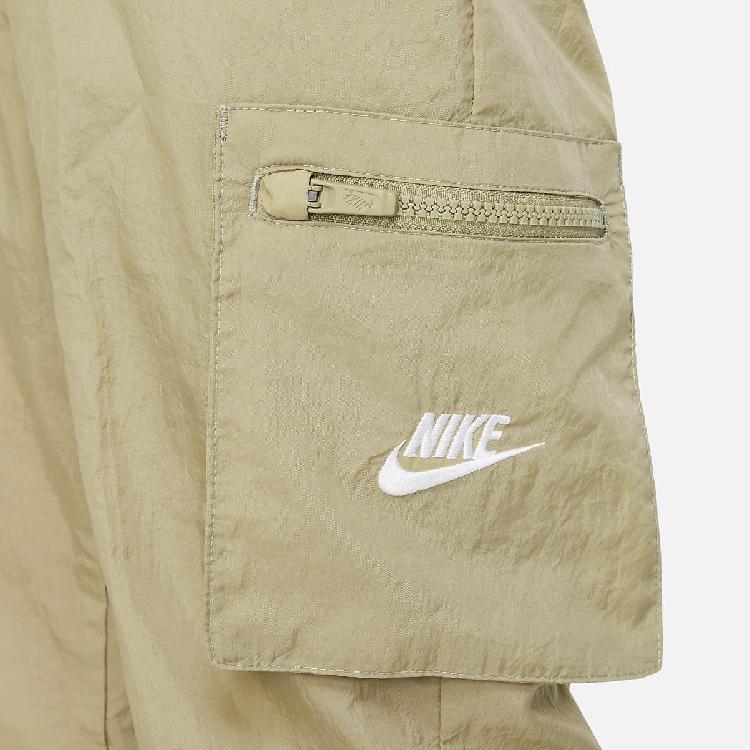 Nike Solid Color Pocket Drawstring Knit Sports Pants Kids bottoms Khaki DD6285-276